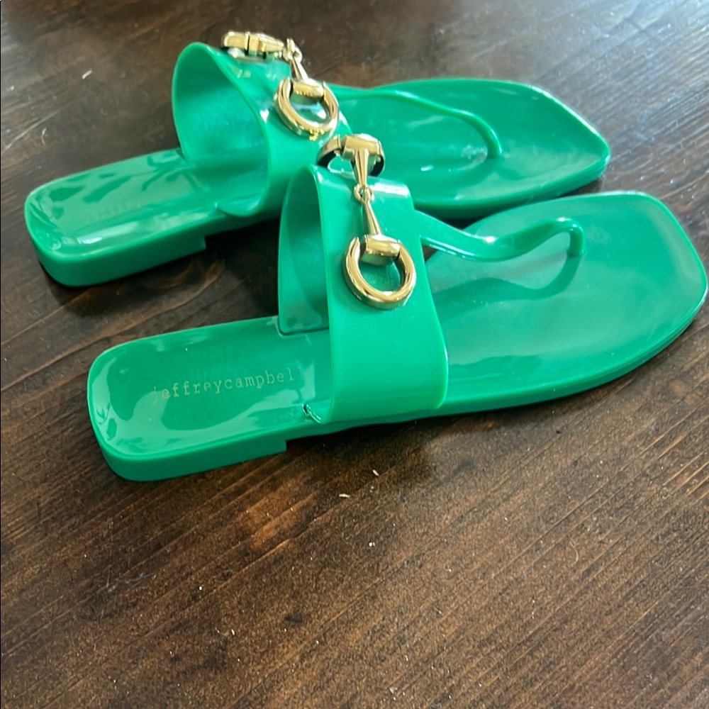 Jeffrey Campbell Green Chain-Link Sandals